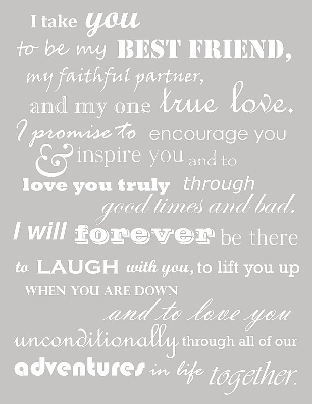 Help me write my own wedding vows
