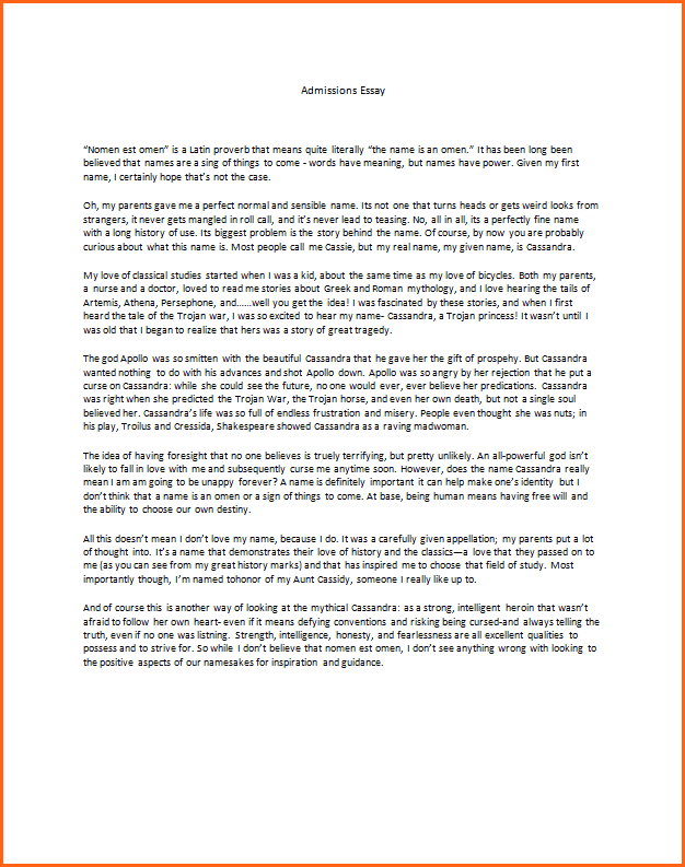 College admissions essay help universal