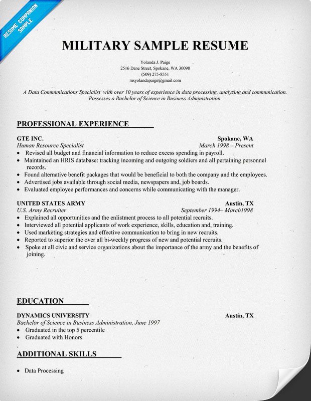 Best military resume writing services