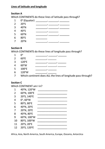 Longitude and latitude homework help