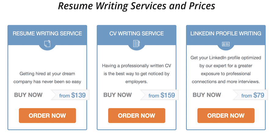 Price for resume writing services