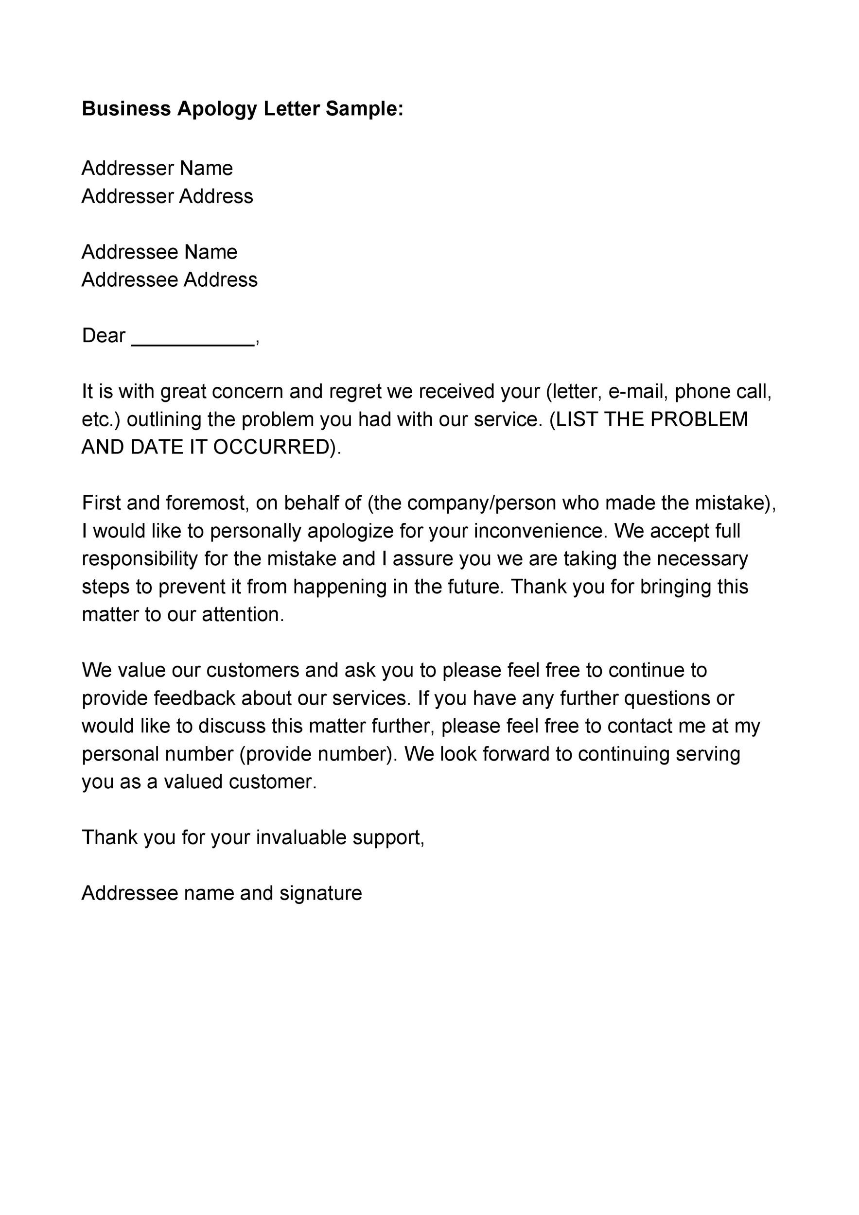Write my apology letter